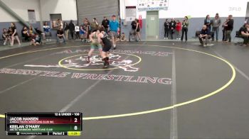 108 lbs Quarterfinal - Jacob Hansen, Juneau Youth Wrestling Club Inc. vs Keelan O`Mary, Arctic Warriors Wrestling Club