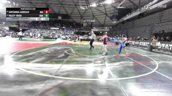 Girls 3A 110 lbs Champ. Round 1 - Aryanna Arnold, Shelton (Girls) vs Kiley Vess, Sedro-Woolley (Girls)