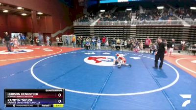 62 lbs Quarterfinal - Hudson Hengstler, Douglas Wrestling Club vs Kamdyn Taylor, Eastside United Wrestling Club