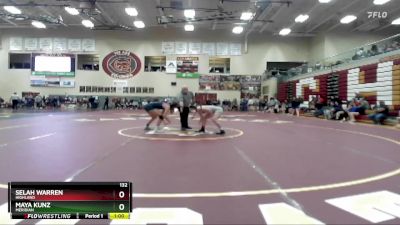 132 lbs Cons. Round 3 - Maya Kunz, Meridian vs Selah Warren, Highland