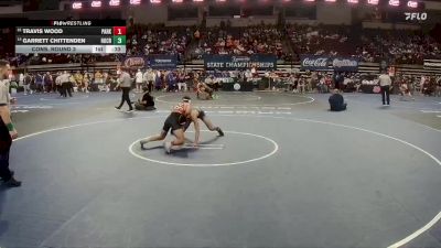 D 1 132 lbs Cons. Round 3 - Garrett Chittenden, Holy Cross vs Travis Wood, Parkway