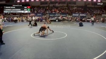 D 1 132 lbs Cons. Round 3 - Garrett Chittenden, Holy Cross vs Travis Wood, Parkway