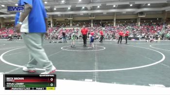 55 lbs Quarterfinal - Beck Brown, Winfield vs Titus Lowry, Wichita Blue Knights