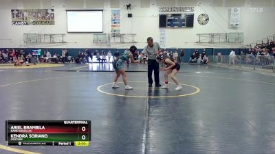 100 lbs Quarterfinal - Ariel Brambila, David Douglas vs Kendra Soriano, Century