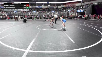 92 lbs Quarterfinal - Kinnick Poage, Apex Wrestling vs Austin Weimer, East Kansas Eagles