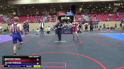 110 lbs Cons. Round 1 - Braxton Cross, KS vs Victor Morales, OK