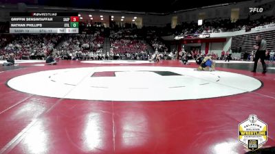 106 lbs Semifinals (8 Team) - Griffin Sensintaffar, SAND SPRINGS vs Nathan Phillips, STILLWATER