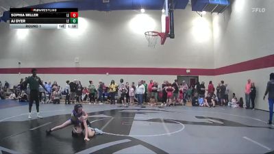 85 lbs Round 1 - Aj Dyer, Reverence Wrestling Club vs Sophia Miller, Gator Wrestling Club