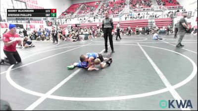 40 lbs Round Of 16 - Manny Blackburn, Little Axe Takedown Club vs Stetson Phillips, Smith Wrestling Academy