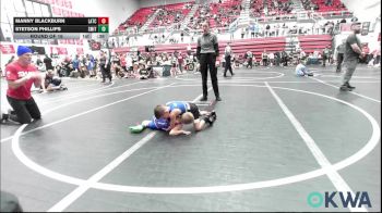 40 lbs Round Of 16 - Manny Blackburn, Little Axe Takedown Club vs Stetson Phillips, Smith Wrestling Academy