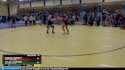 141 lbs Cons. Round 4 - Hudson Burnett, Saint Cloud State vs Dylan Louwagie, Southwest State