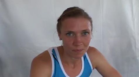 Katie Follett after W 1500 qualifying at the USATF Outdoor Championships 2011