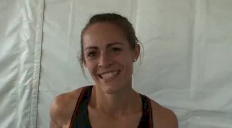 Jenny Simpson after W 1500 qualifying at the USATF Outdoor Championships 2011