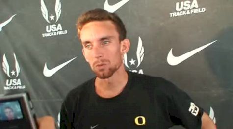 AJ Acosta after M 1500 qualifying at the USATF Outdoor Championships 2011
