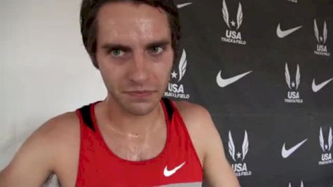 Corey Leslie after qualifying to Steeple final at USATF Outdoor Championships 2011