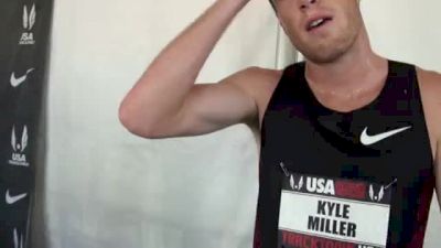 Kyle Miller after qualifying to 1500m final at USATF Outdoor Championships 2011