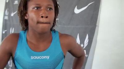 Lauryn Williams after first round 100m at USATF Outdoor Championships 2011
