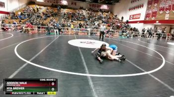 120 lbs Cons. Round 2 - Addison Walk, Mountain View vs Mya Brewer, Lyman