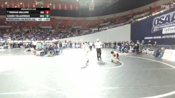 4A Boys 106 lbs Champ. Round 1 - Tristan Millard, Henley Boys vs Casen Villastrigo, Crook County Boys