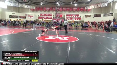 85 lbs Cons. Round 3 - Lincoln Schuelke, Berge Elite Wrestling Academy vs Beckett Christopherson, Elk River