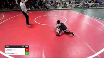 73 lbs Semifinal - Anselmo Deollos, Nebraska Elite vs Niko Gonzales, Bear Cave