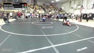 110 lbs Round Of 16 - Kaylyn Chism, Tahlequah Wrestling Club vs Evelyn Tillison, Fort Gibson