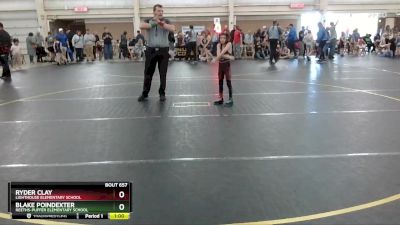 49 lbs Round 5 - Blake Poindexter, Reeths-puffer Elementary School vs Ryder Clay, Lighthouse Elementary School