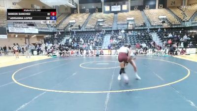 117 lbs Champ. Round 2 - Adrianna Lopez, Chadron State vs Gideon Sanchez, Schreiner University