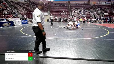 160 lbs Semifinal - Jackson Butler, Bishop McCort vs Maddux Sipe, Chestnut Ridge