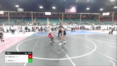 116 lbs Semifinal - Nickolas Valencia, Juggernaut Wrestling Club vs Joseph Molina, Wolfpack Wrestling Academy