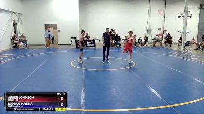 97 lbs Placement Matches (8 Team) - Asher Johnson, Texas vs Damian Manna, Maryland