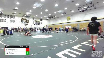 160 lbs Semifinal - Noah Zuniga, Trabuco Hills vs Gabriel Barragan, West Valley