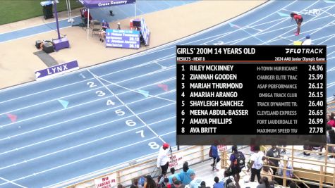 Youth Girls' 200m, Finals 9 - Age 14