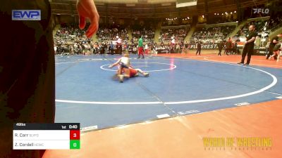 49 lbs Quarterfinal - Ryker Carr, SlyFox Wrestling Academy vs Zeke Cordell, Higher Calling Wrestling Club