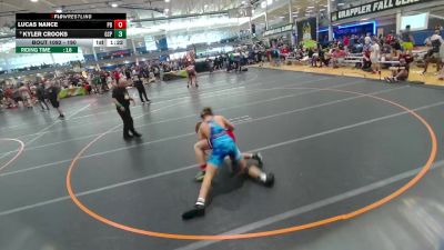 190 lbs Champ. Round 3 - Lucas Nance, Unattached vs Kyler Crooks, Graham St Paris