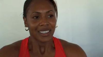 Debbie Dunn after W 400 semi at the USATF Outdoor Championships 2011