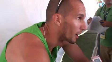 Jeremy Wariner after M 400 semi at the USATF Outdoor Championships 2011
