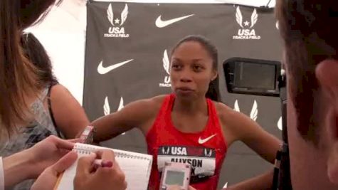 Allyson Felix after 400 semis at USATF Outdoor Championships 2011