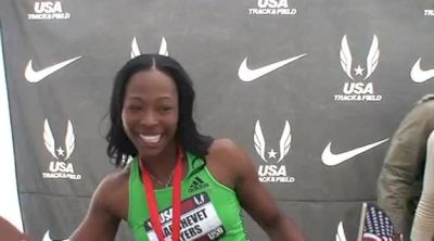 Marshevet Myers 2nd W 100 final at the USATF Outdoor Championships 2011