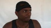 Bershawn Jackson after M 400H semi at the USATF Outdoor Championships 2011