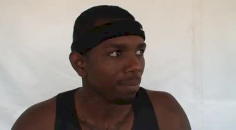 Bershawn Jackson after M 400H semi at the USATF Outdoor Championships 2011