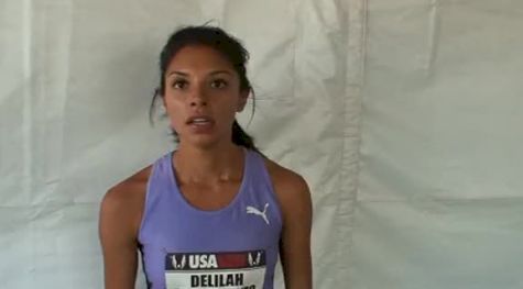 Delilah DiCrescenzo after W steeple semi at the USATF Outdoor Championships 2011