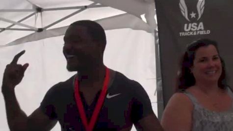 Justin Gatlin after making first US team since 2005 at USATF Outdoor Championships 2011