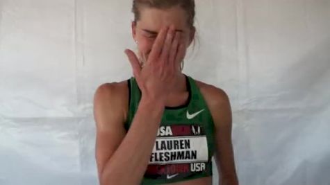 Lauren Fleshman after 8th place 5k finish at USATF Outdoor Championships 2011