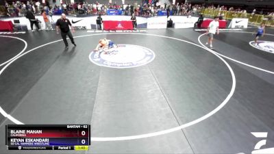 62 lbs Cons. Round 3 - Blaine Mahan, California vs Keyan Eskandari, So Cal Hammers Wrestling