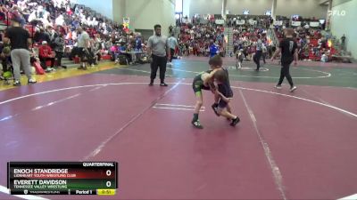 50 lbs Quarterfinal - Everett Davidson, Tennessee Valley Wrestling vs Enoch Standridge, Lionheart Youth Wrestling Club