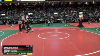 78 lbs Quarterfinal - Bradley Bauman, KAWA vs Cooper Breslin, GFF2