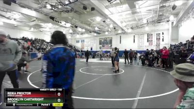 110 lbs Cons. Round 5 - Brooklyn Cartwright, San Dimas vs Reika Proctor, Steele Canyon