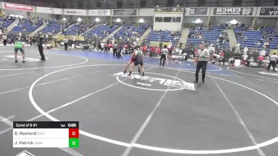 126 lbs Consi Of 8 #1 - Bradley Rowland, Cheyenne East vs Julian Patrick, Gunnison