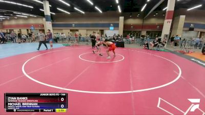 144 lbs Cons. Round 7 - Zyan Banks, Warrior Trained Wrestling vs Michael Brennan, Frisco Wakeland High School Wrestling